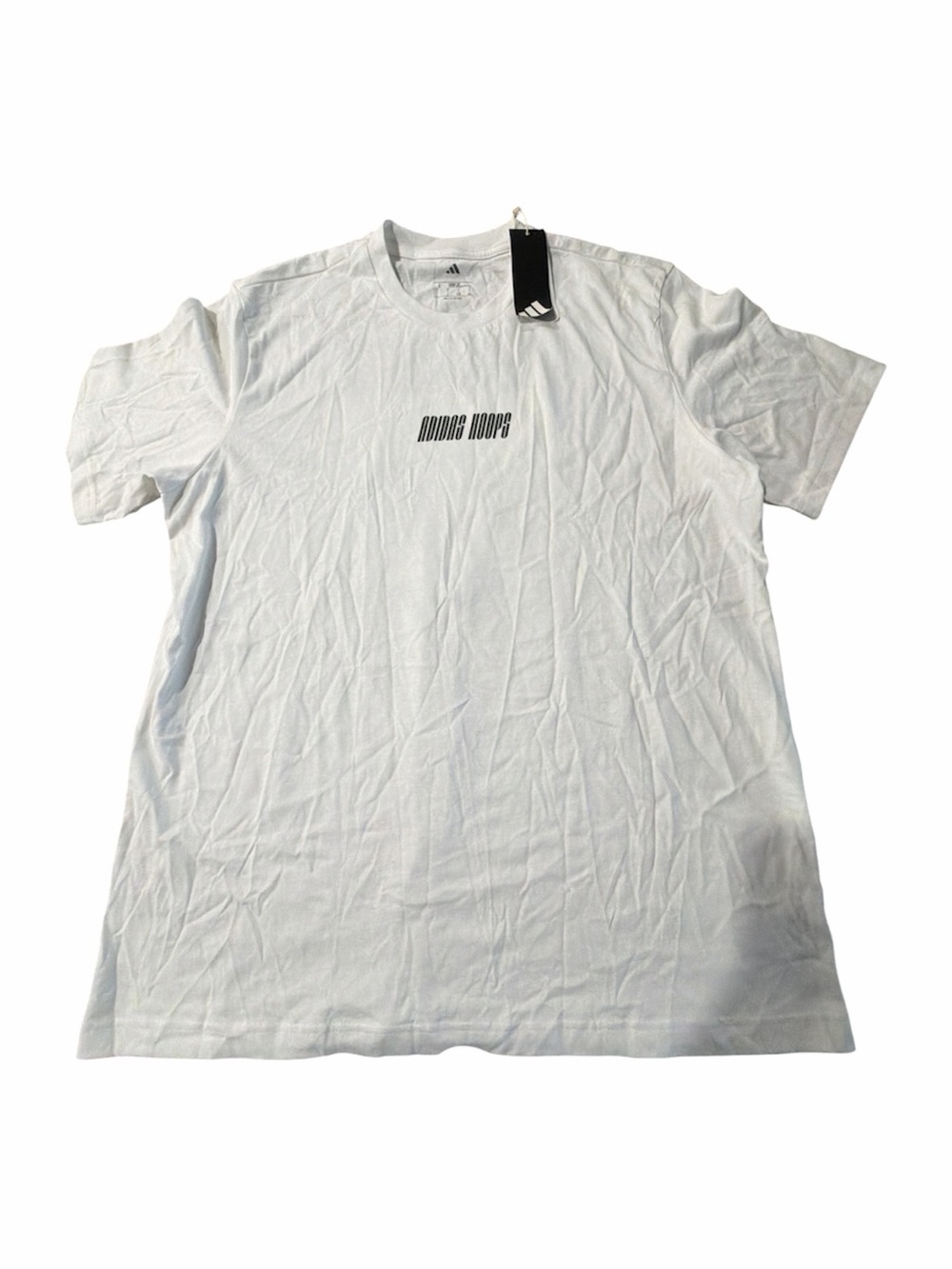 Adidas Hoops Basketball Graphic Tee White NWT Sz L